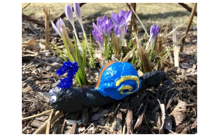 DIY Snail Sculpture with Rigid Wrap {An Easter Egg Upcycle}
